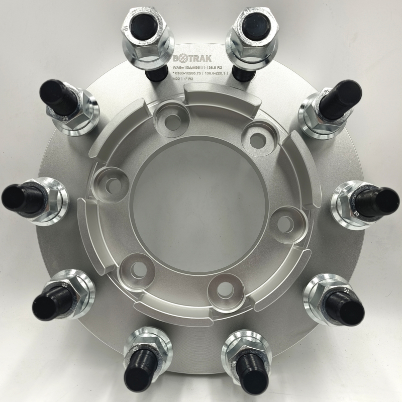 BOTRAK 6 to 10 lug 6x180 to 10x285 22.5" 24.5" rims aluminum wheel spacers adapters for ford Transit T350 dually