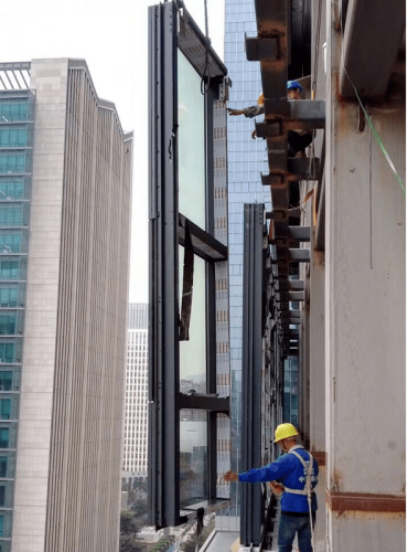 Aluminum curtain wall