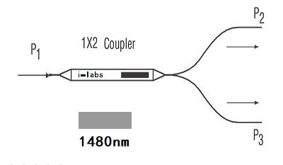 1x2单模光纤耦合器/分路器 1480nm