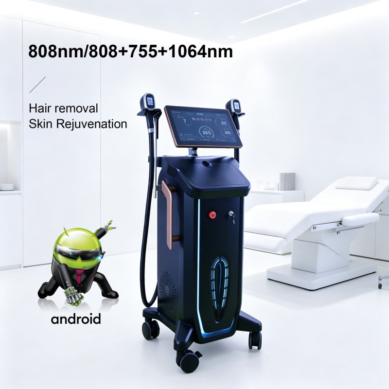 Dual-handle 808nm diode laser hair removal machine