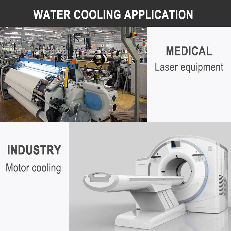 Industrial equipment can also use water cooling systems