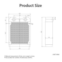 OC-CRD12 Copper Radiator - Water Cooling System