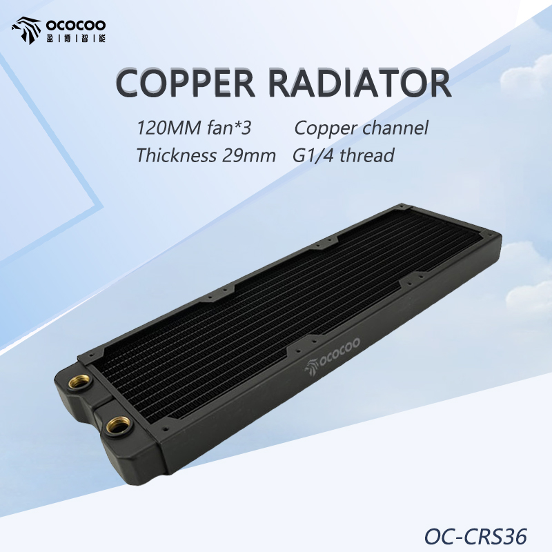 OCOCOO Copper Radiator 120mm Length 29mm Thickness Water Cooled Heat ...