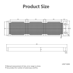 OC-CRS36 Copper Radiator - Flush Water Cooling Solution