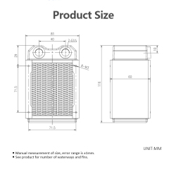 CRT80T Copper Radiator - Water Cooling Solution