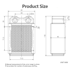 OC-CRD80T Copper Radiator - Water Cooling System