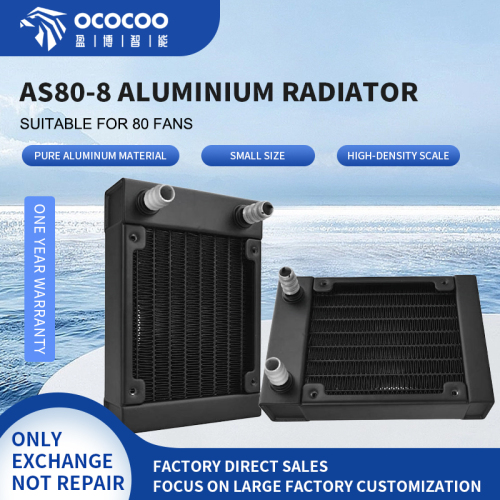 OCOCOO 80MM Radiator Aluminum High Temperature Welded G1/4 Thread ...