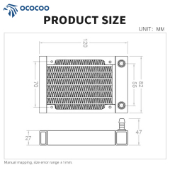 OCOCOO AS80-8 Aluminum Water Cooling Radiator Factory