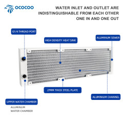 OCOCOO AS360-L White Aluminum Radiator