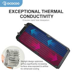 OCOCOO 120S-8 Aluminum Water Cooling Radiator