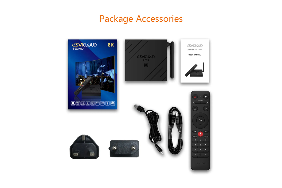 SviCloud 3Pro Media Streaming Device Packing List