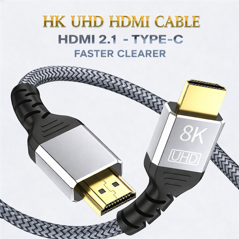 8K / 10K / 4K / 2K HDMI 線 48Gbps 3.2英尺 /1米，認證超高速 HDMI 編織線