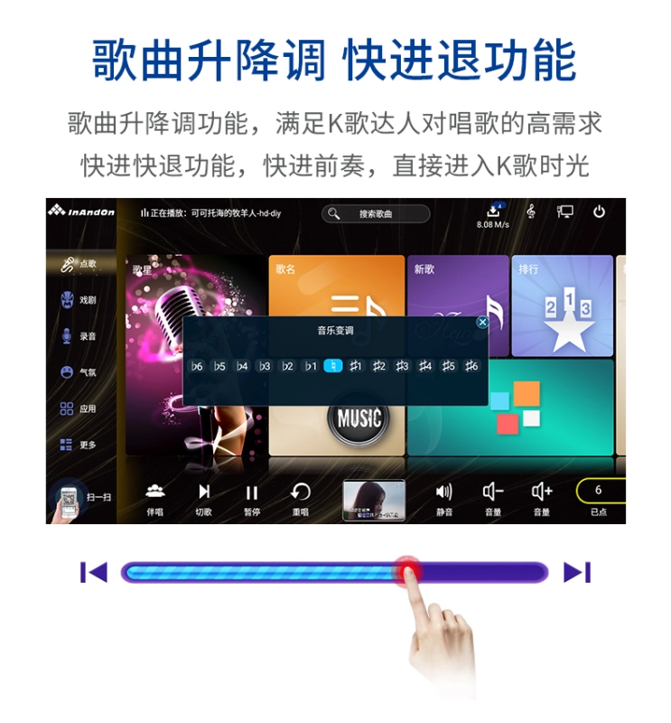 KV-503 Max 音王 Karaoke Player，build in microphone mixer，free cloud download new songs