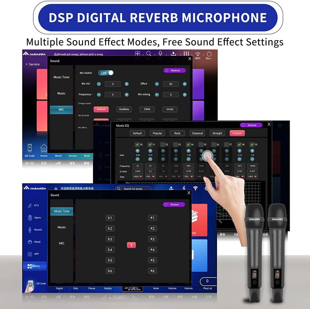 InAndOn KV-V5 Max 18.5 InchAll in One Karaoke Player，build in wifi,free cloud new songs download