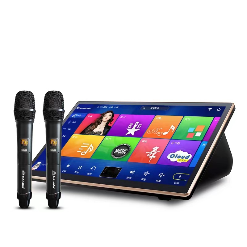 InAndOn 18.5 inch KV-503 Max Karaoke Player All in One Karaoke Player with Two Wireless Microphones