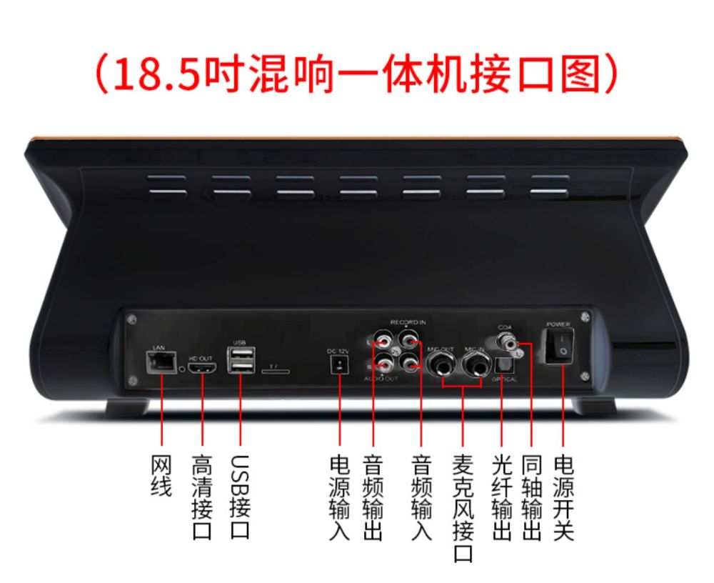 InAndOn 18.5 inch KV-503 Max Karaoke Player All in One Karaoke Player with Two Wireless Microphones