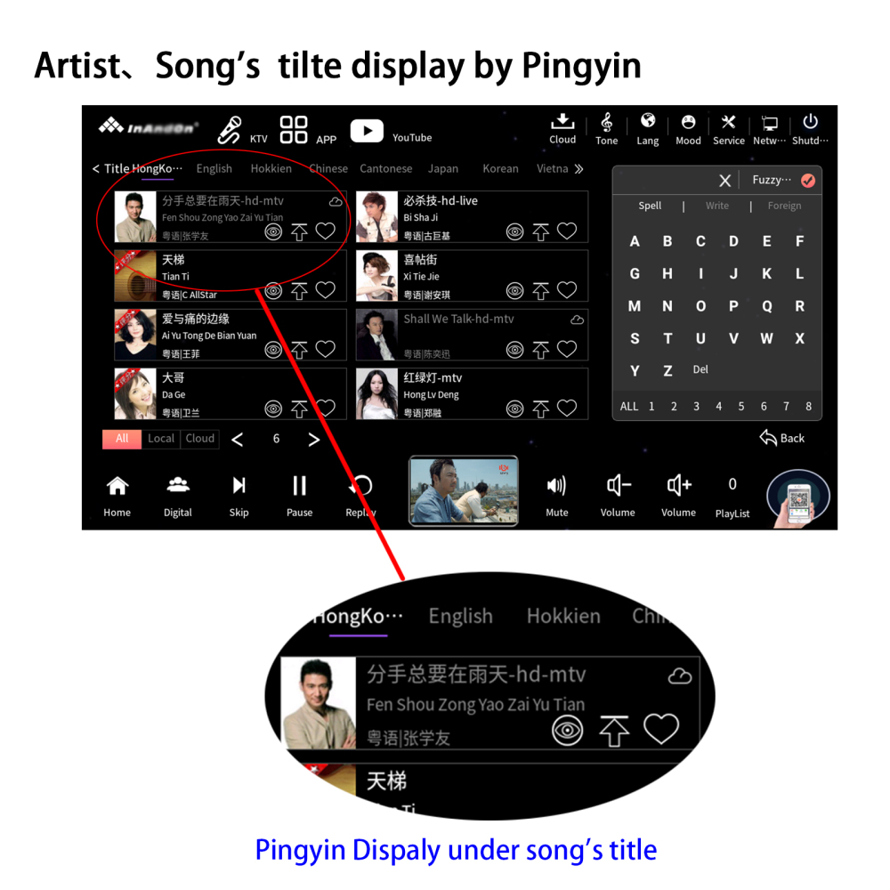 InAndOn 18.5 inch KV-503 Max Karaoke Player All in One Karaoke Player with Two Wireless Microphones