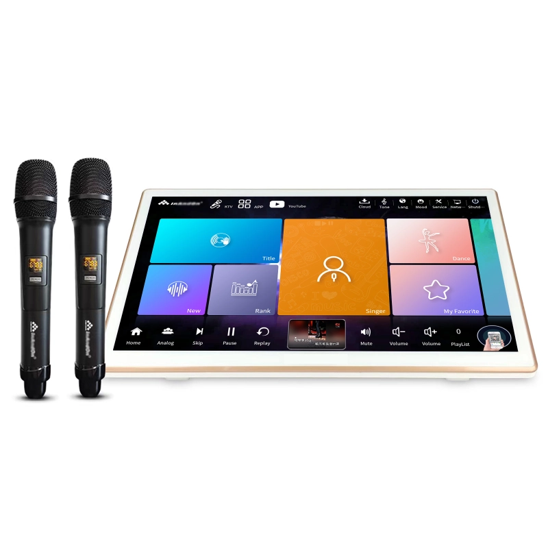 InAndOn 18.5 inch KV-503 Max Karaoke Player All in One Karaoke Player with Two Wireless Microphones