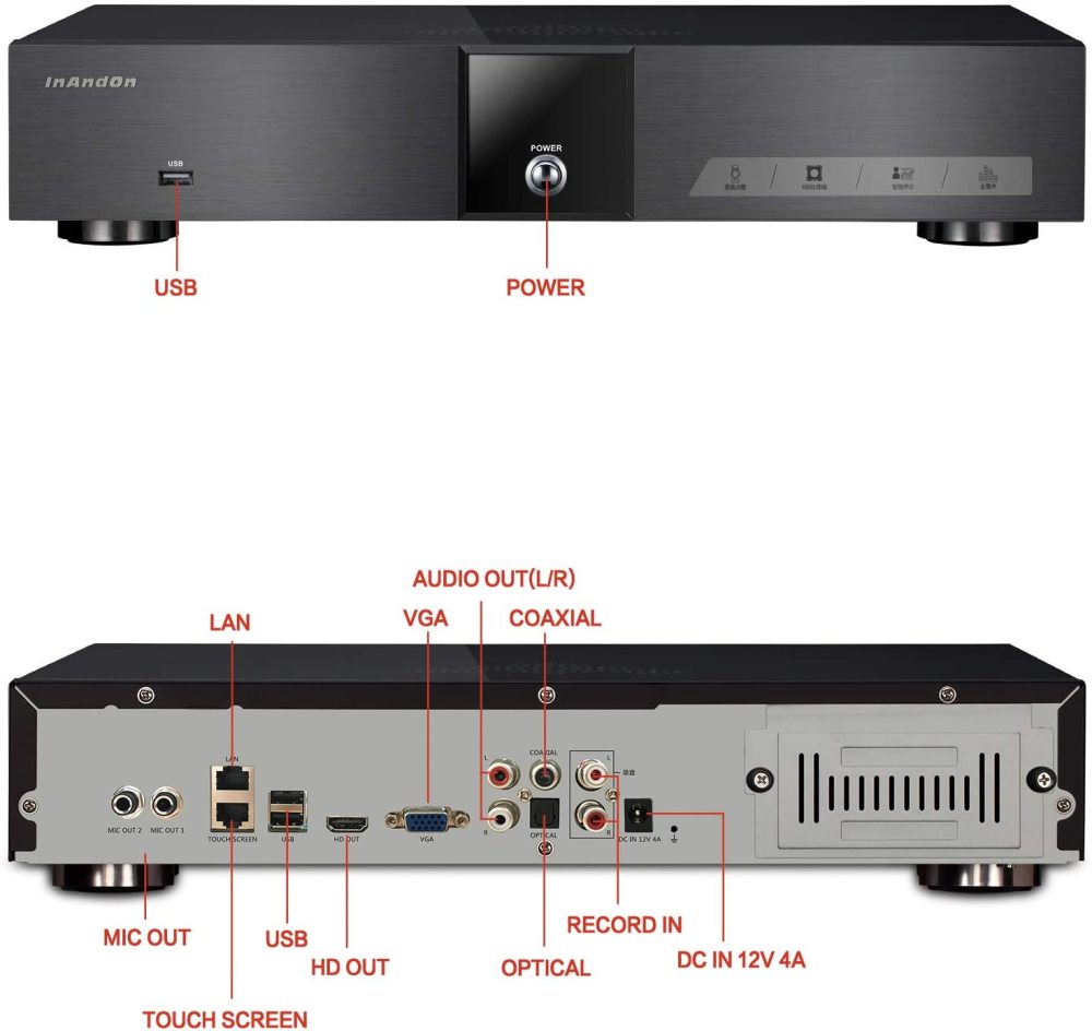 InAndOn KV-V5 MAX Karaoke Player with 8T harddisk