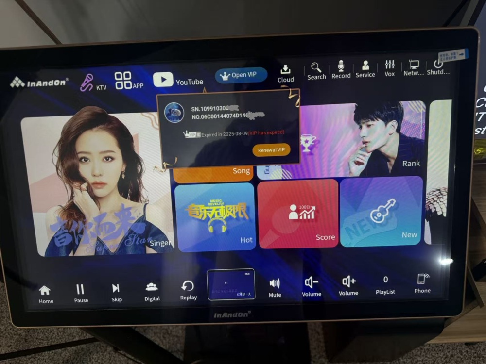 InAndOn Karaoke Player lifetime VIP
