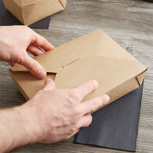 Kraft Folded Takeout Food Box