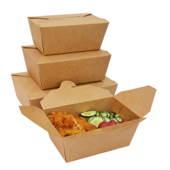 Kraft Folded Takeout Food Box