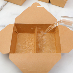 Double Seperated Folded Takeout Food Box