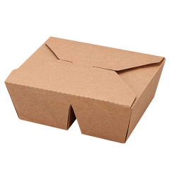 Double Seperated Folded Takeout Food Box