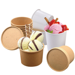 Disposable Kraft Paper Ice Cream Cup