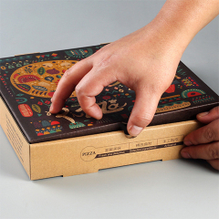 Corrugated Kraft Pizza Box-Brown