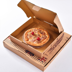 Corrugated Kraft Pizza Box-Brown