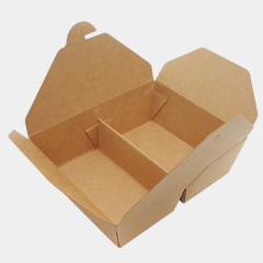 Double Seperated Folded Takeout Food Box