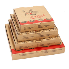 Corrugated Kraft Pizza Box-Brown