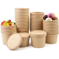 Disposable Kraft Paper Ice Cream Cup