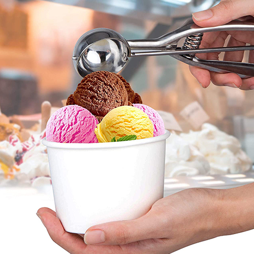 Disposable White Paper Ice Cream Cup