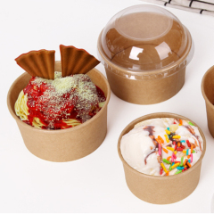 Disposable Kraft Paper Ice Cream Cup