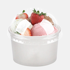 Disposable White Paper Ice Cream Cup
