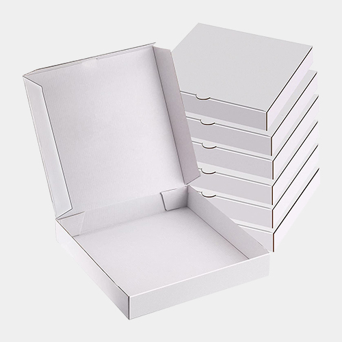 Corrugated Kraft Pizza Box-White