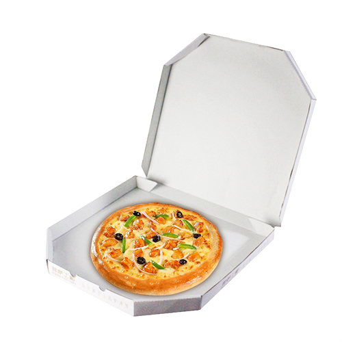 Corrugated Kraft Pizza Box-White