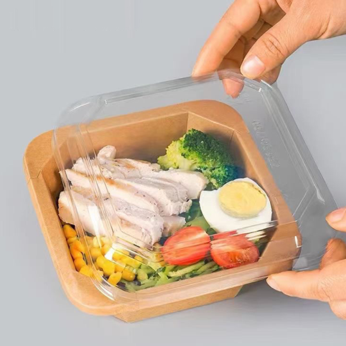 Octangle Paper Bowl With Clear Lid