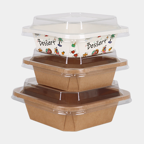 Clear Lid Paper Food Container