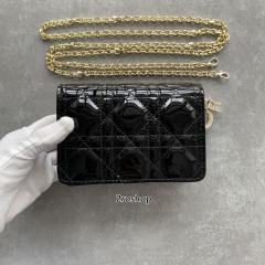 디올페이턴트레이디체인미니백블랙