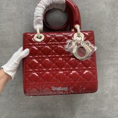 디올페이턴트레이디백미듐체리레드