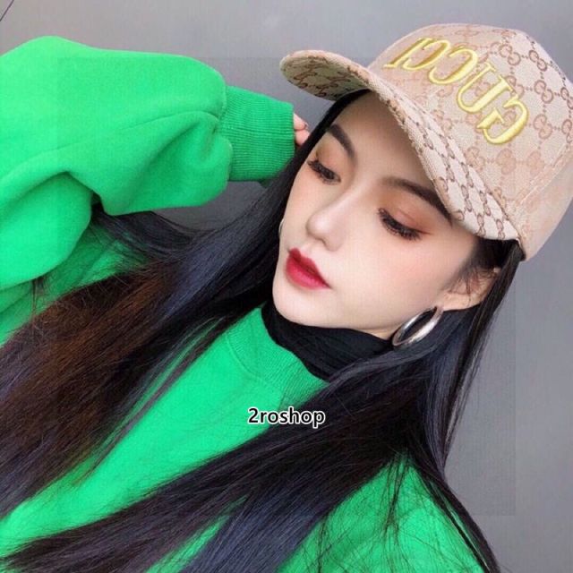 구찌로고볼캡연브라운