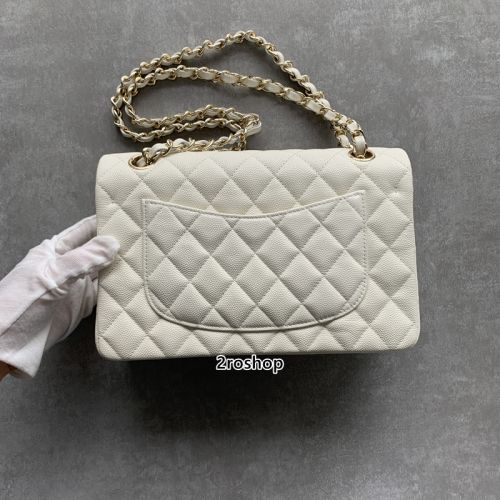 샤넬클래식백화이트금장