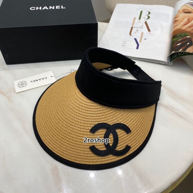 샤넬로고썬캡연브라운