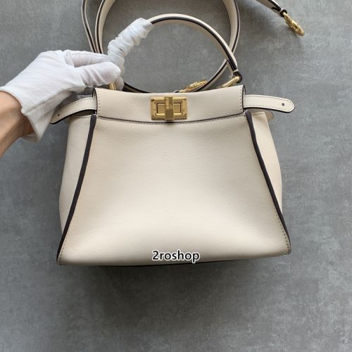 펜디탑피카부핸들백아이보리