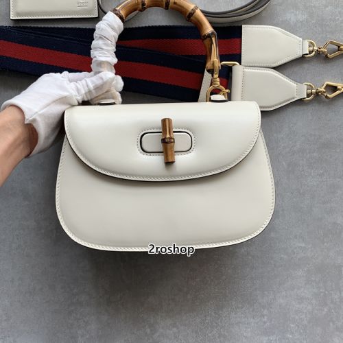 구찌뱀부1947탑핸들백화이트