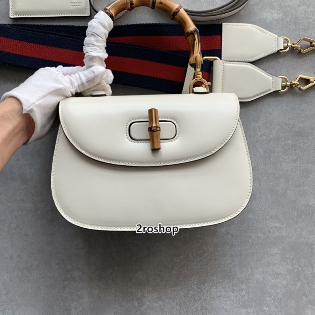 구찌뱀부1947탑핸들백화이트