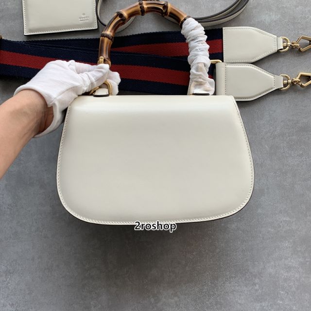 구찌뱀부1947탑핸들백화이트